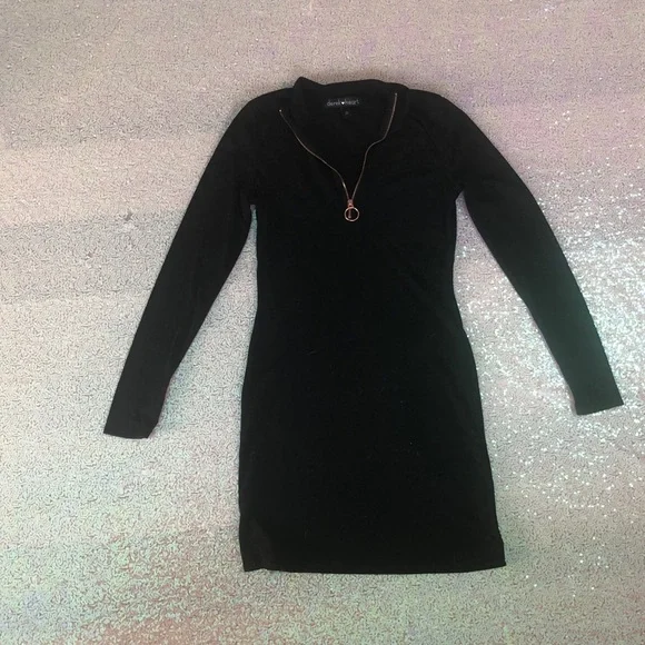 chinese dress ladies DEREK HEART Juniors Long Sleeve Ribbed Dress – Pit-a-Pats.com main image 1